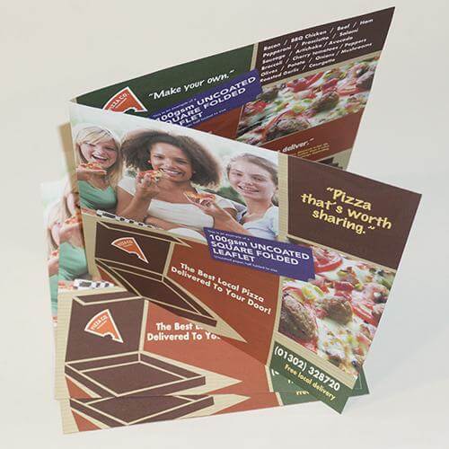 100gsm uncoated folded leaflets